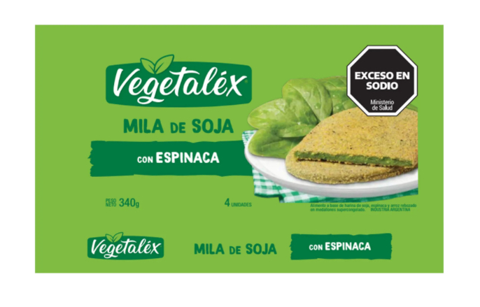 MILANESA DE SOJA VEGETALEX ACELGA Y ESPINACA X4