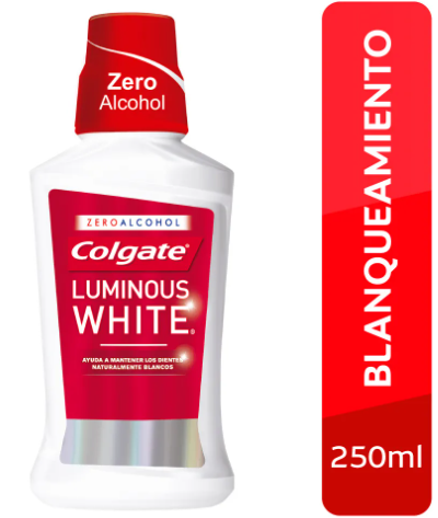 ENJUAGUE BUCAL COLGATE LUMINOUS WHITE ZERO 250ML