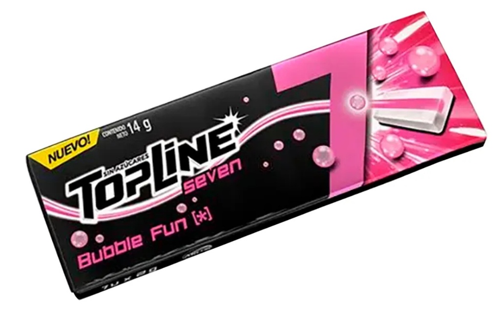 CHICLE TOPLINE SEVEN BUBBLE FUN