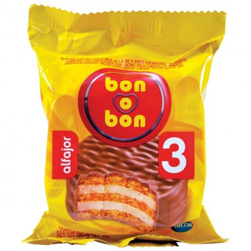 ALFAJOR BON O BON NEGRO TRIPLE 60GR