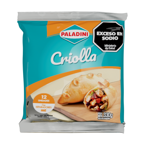 DISCOS DE EMPANADA PALADINI CRIOLLA 12U