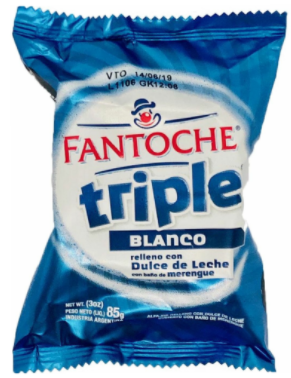 ALFAJOR FANTOCHE TRIPLE GLASEADO 85GR