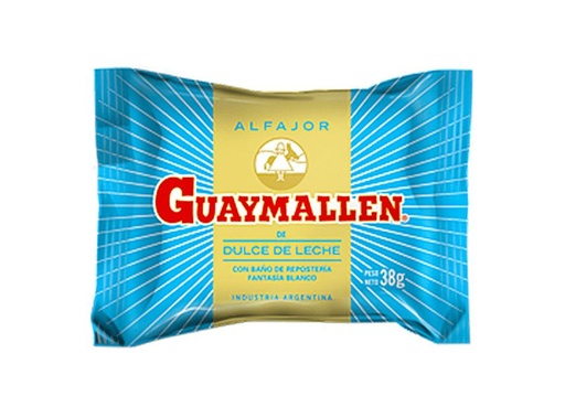 ALFAJOR GUAYMALLEN DULCE DE LECHE 38GR