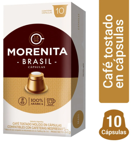 CAFE EN CAPSULAS LA MORENITA  BRASIL