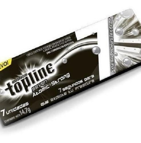 CHICLE TOPLINE SEVEN ATOMIC STRONG 14GR