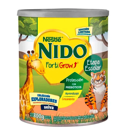 LECHE NIDO FORTIGROW PREBIOTICOS 800G