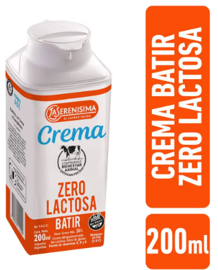 CREMA DE LECHE LA SERENISIMA SIN LACTOSA 200ML