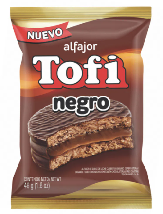 ALFAJOR TOFI CHOCOLATE 46GR