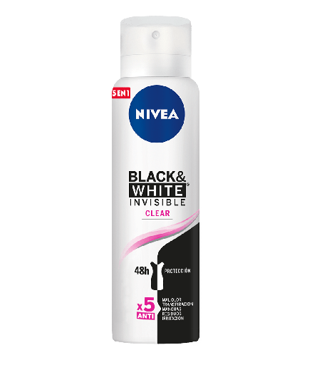 ANTITRANSPIRANTE NIVEA BLACK AND WHITE INVISIBLE CLEAR 150ML