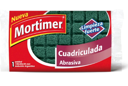 ESPONJA MORTIMER CUADRICULADA ABRASIVA