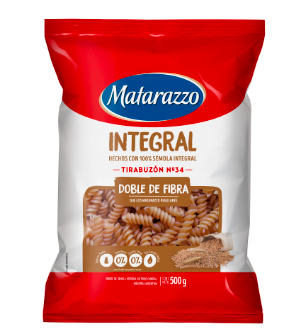 FIDEOS INTEGRALES TIRABUZON MATARAZZO 500GR