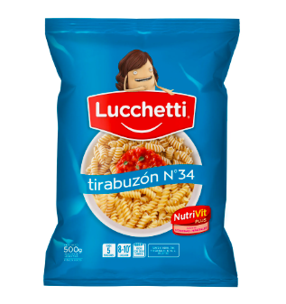 FIDEOS TIRABUZON N°34 LUCCHETTI 500GR