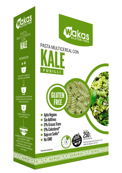 FIDEOS WAKAS FUSILLI KALE SIN TACC 250GR