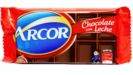 CHOCOLATE ARCOR CON LECHE 25GR