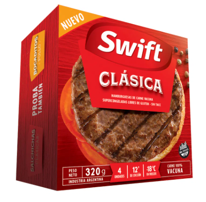 HAMBURGUESA  SWIFT CLASICAS X4 320GR