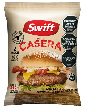 HAMBURGUESA SWIFT CASERA 240GR