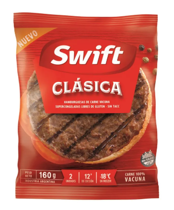 HAMBURGUESA SWIFT CLASICA X2 160GR