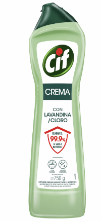 LIMPIADOR CIF CREMA C/LAVANDINA 750CC