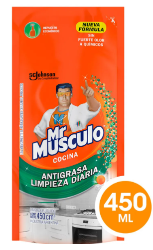 LIMPIADOR MR. MUSCULO ANTIGRASA LIMPIEZA DIARIA 450ML