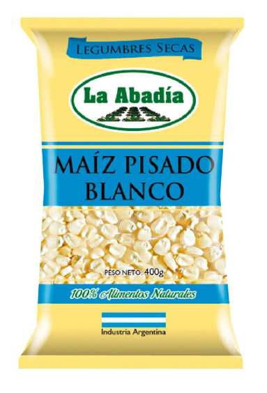 MAIZ PISADO BLANCO LA ABADIA 400GR