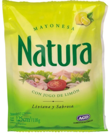 MAYONESA NATURA SACHET 125GR