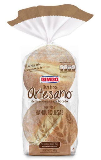 PAN DE HAMBURGUESA BIMBO ARTESANO