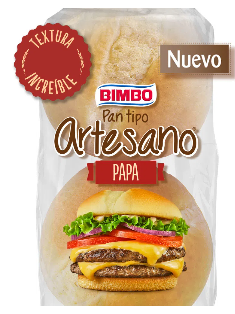 PAN DE HAMBURGUESA BIMBO PAPA