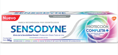 PASTA DENTAL SENSODYNE PROTECCION COMPLETA NUEVO 90GR