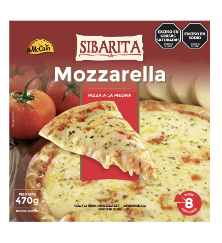 PIZZA A LA PIEDRA MOZZARELLA SIBARATA 470GR