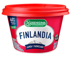 QUESO UNTABLE FINLANDIA JAMON Y PARMESANO 180GR