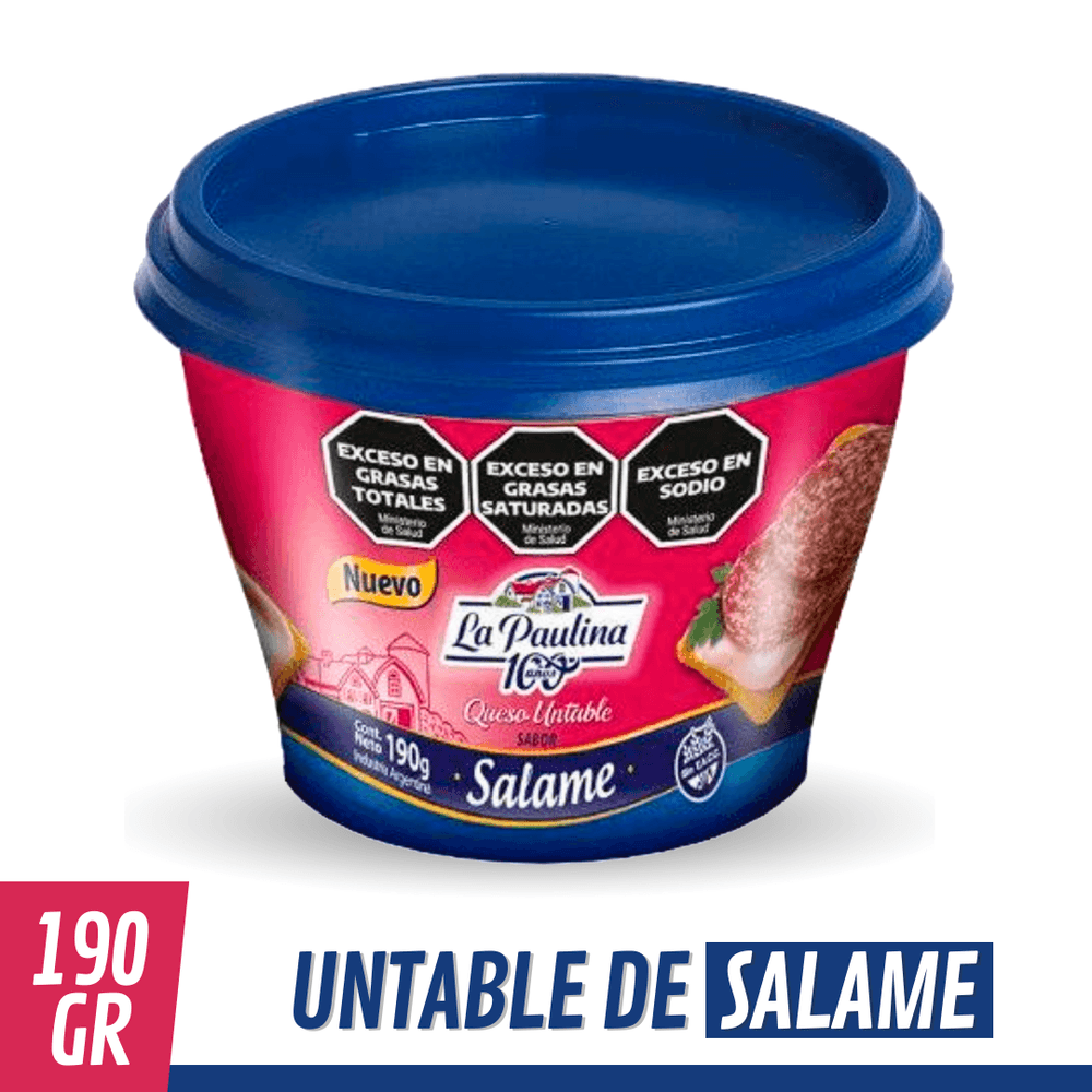 QUESO UNTABLE LA PAULINA SALAME 190GR