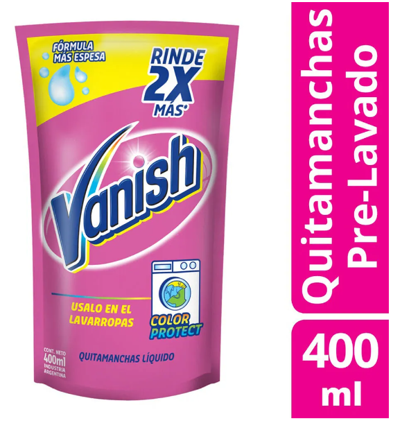 QUITAMANCHAS VANISH WHITE PRE-LAV 400CC