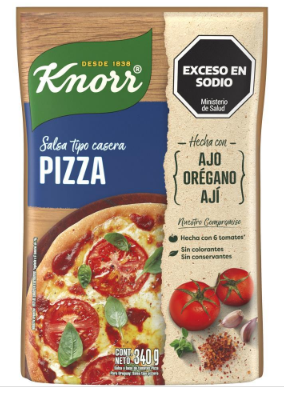 SALSA LISTA PARA PIZZA TIPO CASERA KNORR 340G