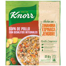 SOPA KNORR DE POLLO CON DEDALITOS INTEGRAL 80GR