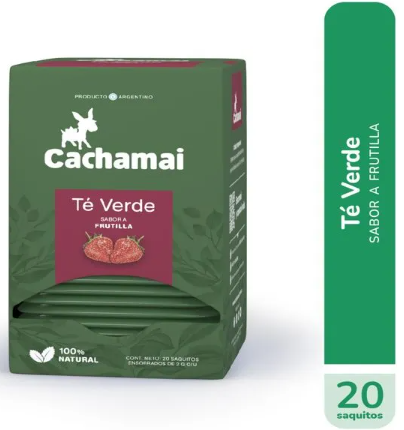 TE VERDE CACHAMAI SABOR FRUTILLA 20UN