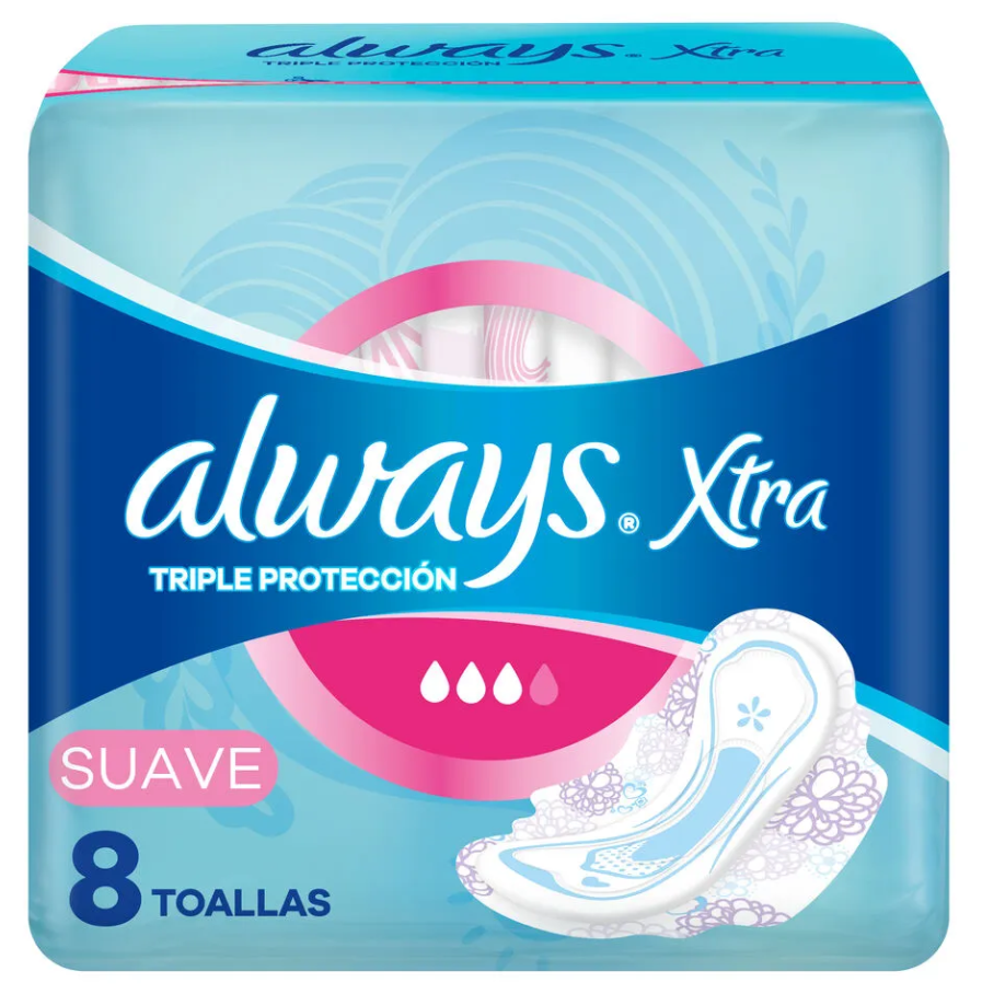 TOALLITAS ALWAYS XTRA SUAVE 8UN