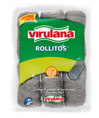 VIRULANA ROLLITOS DE ACERO X6