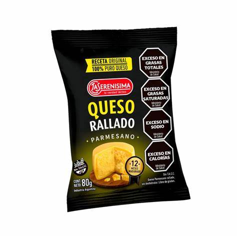 QUESO RALLADO LA SERENISIMA PARMESANO 80GR