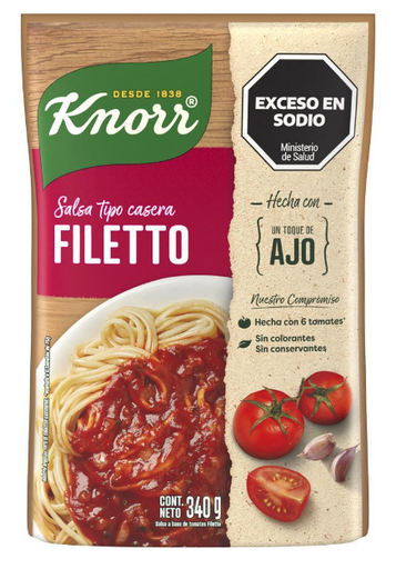 SALSA LISTA FILETTO KNORR TIPO CASERA 340GR