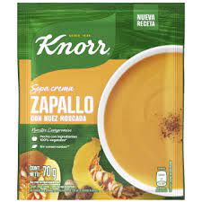 SOPA CREMA KNORR ZAPALLO CON NUEZ M. 70G