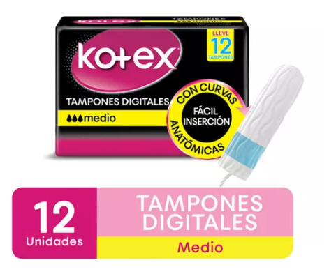 TAMPONES KOTEX DIGITALES MEDIO 12UN