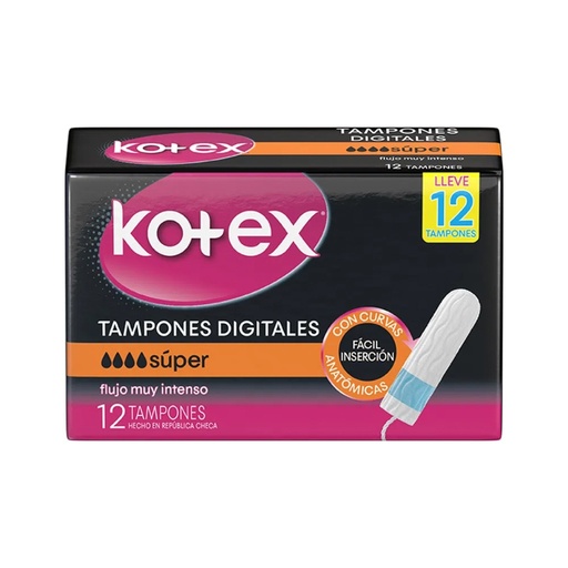 TAMPONES KOTEX SUPER 12