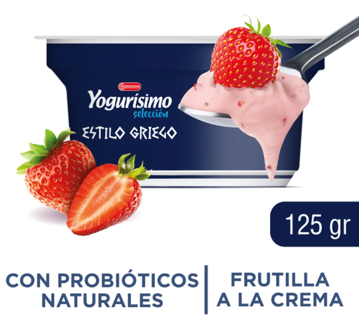 YOGURISIMO ESTILO GRIEGO FRUTILLAS A LA CREMA 125GR