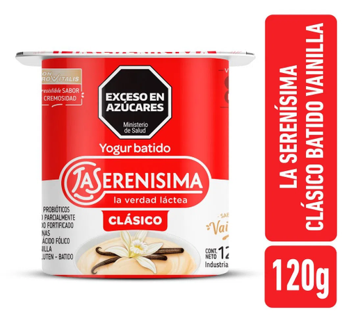 YOGURT ENTERO BATIDO LA SERENISMA CLASICO VAINILLA 120GR