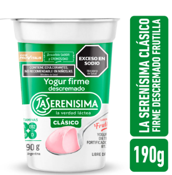 YOGURT FIRME LA SERENISIMA LIGHT FRUTILLA 190G