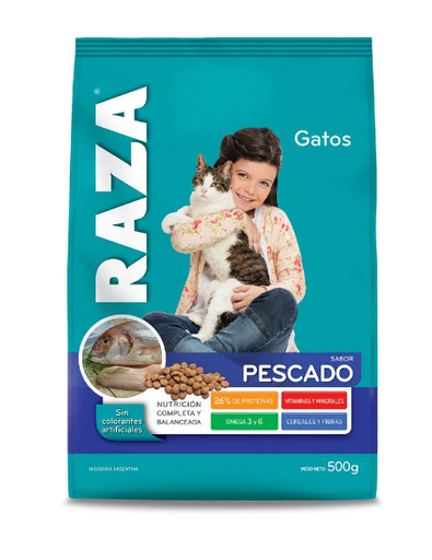 ALIMENTO PARA GATO RAZA PESCADO 500GR