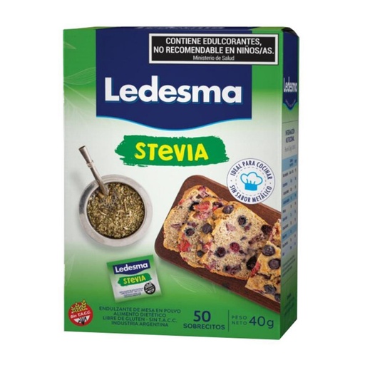 EDULCORANTE STEVIA LEDESMA 50 SOBRES