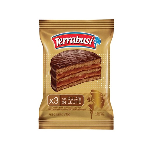 ALFAJOR TRIPLE TERRABUSI DULCE DE LECHE