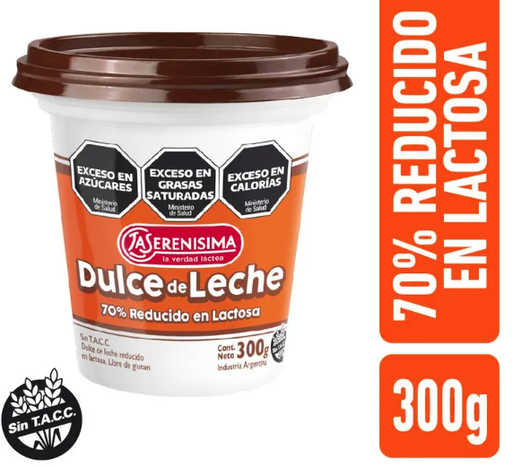 DULCE DE LECHE LA SERENISIMA REDUC. EN LACTOSA 400GR