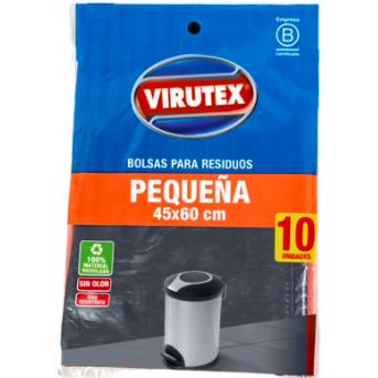 BOLSAS DE RESIDUO VIRUTEX 45X60 10U